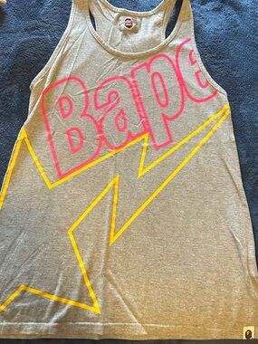 BAPE "World Gone Mad" Tank Top in Grey